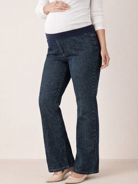 Announcements Maternity Jeans L Dark Wash Classic Blue Boot Cut Maternity Jeans